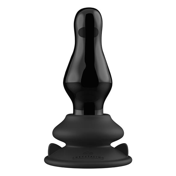 MISSY - GLASS VIBRATOR - WITH SUCTION CUP AND REMOTE - RECARGABLE - 10 VELOCIDADES - NEGRO
