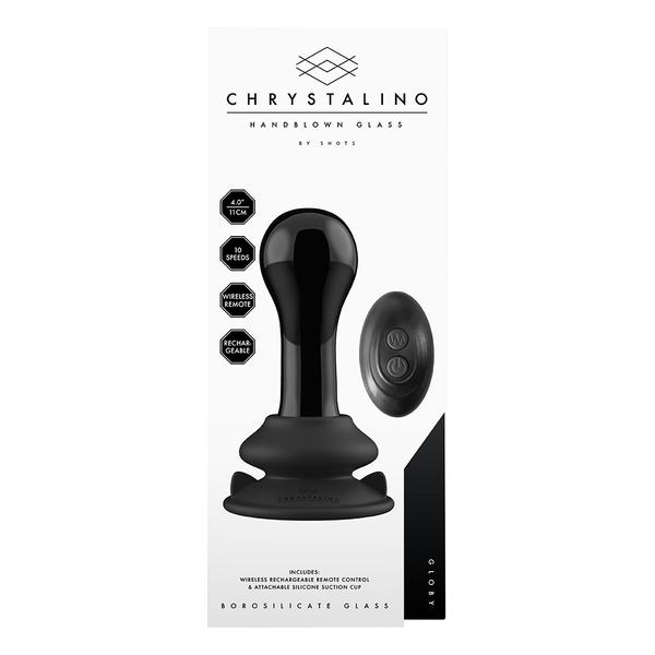 GLOBY - GLASS VIBRATOR - WITH SUCTION CUP AND REMOTE - RECHARGEABLE - 10 VELOCIDADES - NEGRO - imagen 1