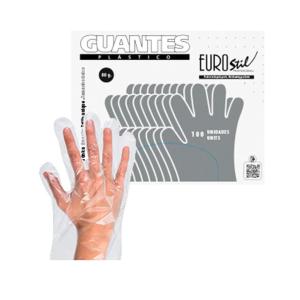 EUROSTIL PLASTICO GUANTES DESECHABLES CAJA 100UN