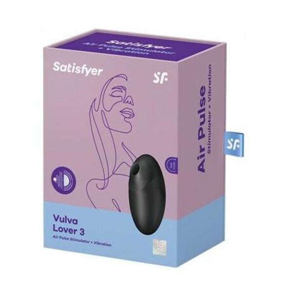 SATISFYER VULVA LOVER 3 AIR PULSE STIMULATOR NEGRO NEGRO 1UN