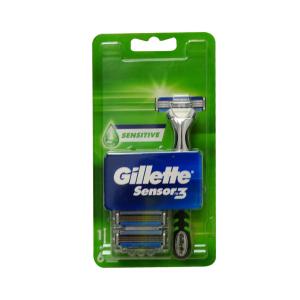 GILLETTE SENSOR3 SENSITIVE CUCHILLA DE AFEITAR PACK 1UN + RECAMBIO CUCHILLAS PACK