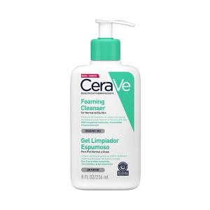 CERAVE PIEL NORMAL A GRASA GEL LIMPIADOR ESPUMOSO SIN PERFUME 236ML