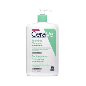 CERAVE PIEL NORMAL A GRASA GEL LIMPIADOR ESPUMOSO SIN PERFUME 1000ML