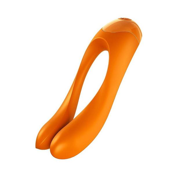 SATISFYER CANDY CANE FINGER VIBRADOR ORANGE TESTER 1UN