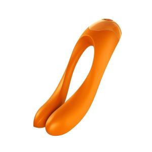 SATISFYER CANDY CANE FINGER VIBRADOR ORANGE TESTER 1UN