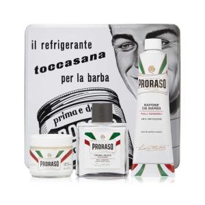 PRORASO TE VERDE JABÓN DE BARBA PIELES SENSIBLES 100ML + CREMA LIQUIDA 1U + CREMA PARA BARBA 1U