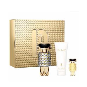 PACO RABANNE FAME EAU DE PARFUM 80ML + LOCION CORPORAL PERFUMADA 100ML + MINIATURA 4ML