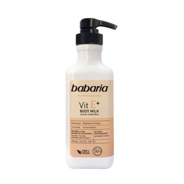 BABARIA VIT E+ BODY MILK VEGAN PIEL SECA 500ML