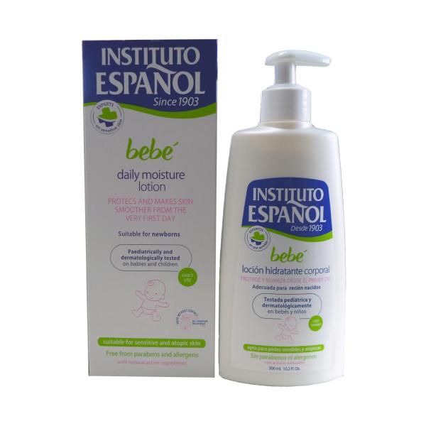 INSTITUTO ESPAÑOL BEBE LOCION CORPORAL HIDRATANTE RECIEN NACIDO PIEL SENSIBLE SIN ALERGENOS 300ML